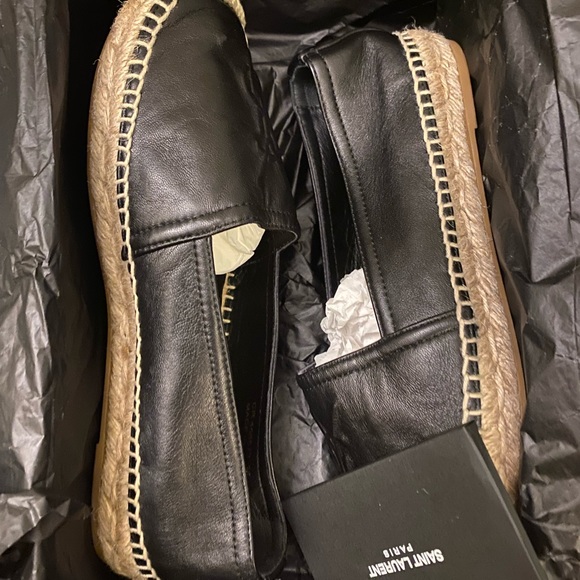 Saint Laurent YSL Monogram Leather Espadrilles - Picture 3 of 11